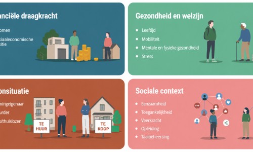 Overzicht van de vier categoriën en de onderwerpen per categorie die belangrijk zijn voor de kwetsbaarheid