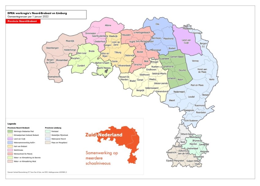 Afbeelding DPRA werkregio's Z-Nederland