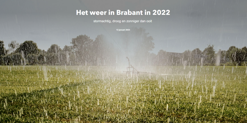 Het weer in Brabant in 2022