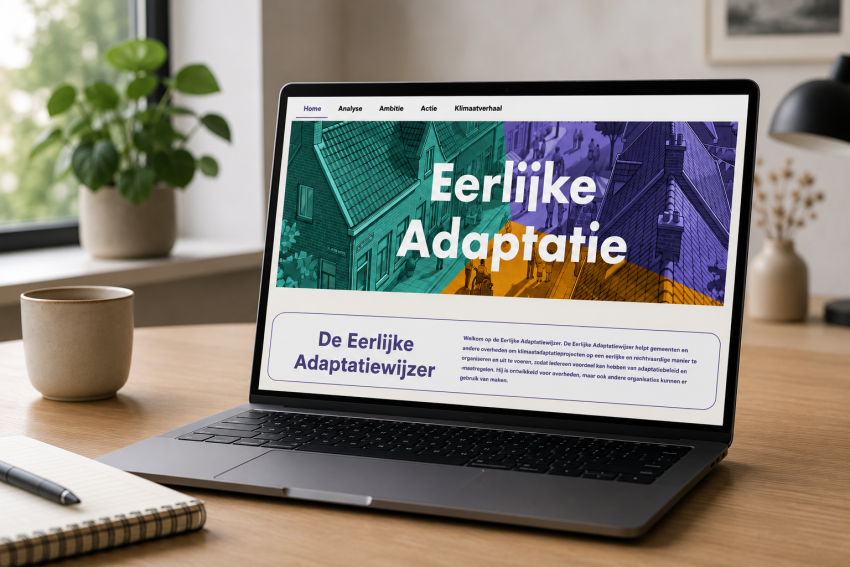 het openingsscherm van de Eerlijke Adaptatiewijzer